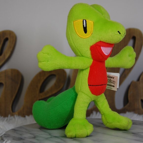Tomy Pokemon 8" TREECKO Official TOMY Authentic Plush Stuffed 2016 - Picture 2 of 13